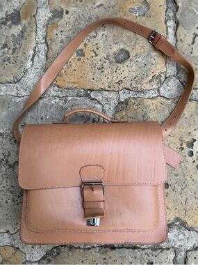 Unisex Ruitertassen Briefmaster leather crossbody bag satchel